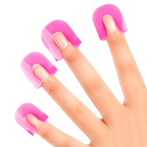 TININNA 26pcs Impermeable Dedo de manicura para uñas Polaco Shield Protector Plantillas Herramientas de moldes