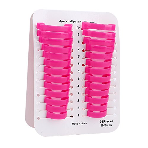TININNA 26pcs Impermeable Dedo de manicura para uñas Polaco Shield Protector Plantillas Herramientas de moldes