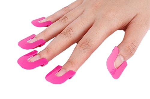TININNA 26pcs Impermeable Dedo de manicura para uñas Polaco Shield Protector Plantillas Herramientas de moldes