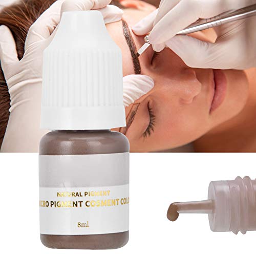Tinta de pigmento microblading de 8 ml, maquillaje permanente de cejas semipermanente, color de línea de ojo de tinta de pigmento de tatuaje