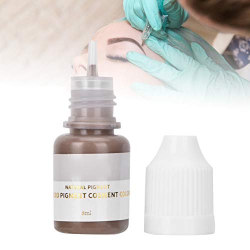 Tinta de pigmento microblading de 8 ml, maquillaje permanente de cejas semipermanente, color de línea de ojo de tinta de pigmento de tatuaje