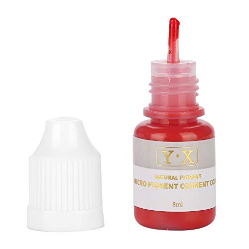 Tinta del tatuaje para el pigmento de Microblading de la ceja, Tinta del tatuaje Maquillaje semipermanente Labios de la ceja Línea de ojos 5 colores (Labios rojos))