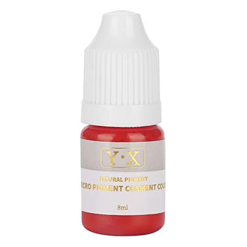 Tinta del tatuaje para el pigmento de Microblading de la ceja, Tinta del tatuaje Maquillaje semipermanente Labios de la ceja Línea de ojos 5 colores (Labios rojos))