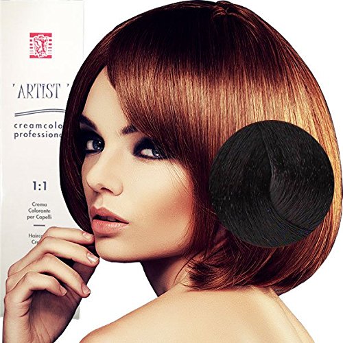 Tinte de Pelo Profesional Negro Violín New Color con Amoníaco 1/08 Permanente 100ml Made in Italy