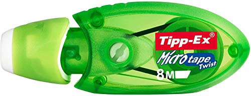 Tipp-Ex Micro Tape Twist Cinta Correctora 8 m x 5 mm – colores Surtidos, Blíster de 2+1 unidades