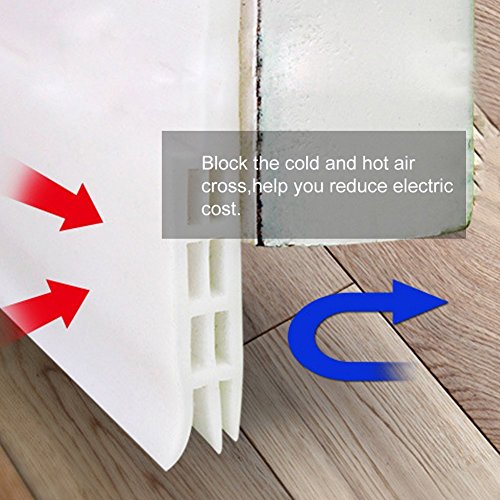 Tira de Sellado Burlete Bajo Puerta Tira Autoadhesiva Silicona para Puerta Aislamiento Acústico/a Prueba de Viento/Anti-bug de Sellado, 5x100cm