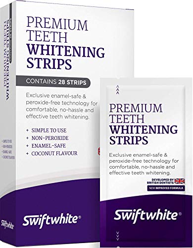 Tiras Blanqueadoras Dientes Swiftwhite, Dientes Blancos, Blanqueador Dental, 3D Luxe Teeth Whitening Strips, Reduce Sensibilidad Dental, Elimina Manchas Dentales, Aprobado en UE/RU