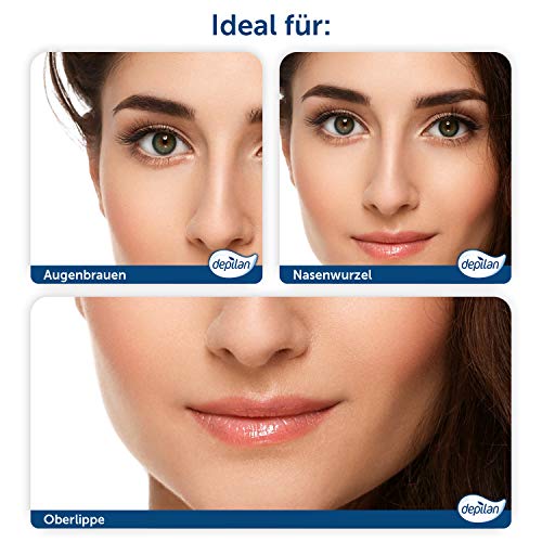 Tiras de cera para cejas, depilan eyebrow Cold Wax Strips, 1 paquete (12 aplicaciones + 4 toallitas de cuidado)