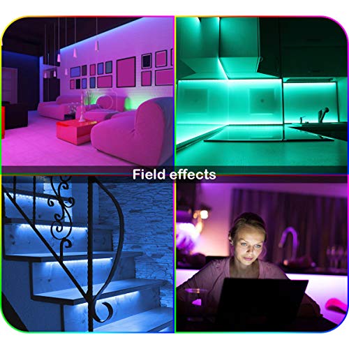 Tiras LED, L8star Tiras de Luces LED Smart 5050 Control APP,Luces Led Habitacion con Controlador Bluetooth Sincronizar, con Música Solicitar TV Dormitorio, fiestas y Decoración del Hogar (5M)
