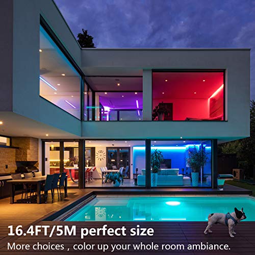Tiras LED, L8star Tiras de Luces LED Smart 5050 Control APP,Luces Led Habitacion con Controlador Bluetooth Sincronizar, con Música Solicitar TV Dormitorio, fiestas y Decoración del Hogar (5M)