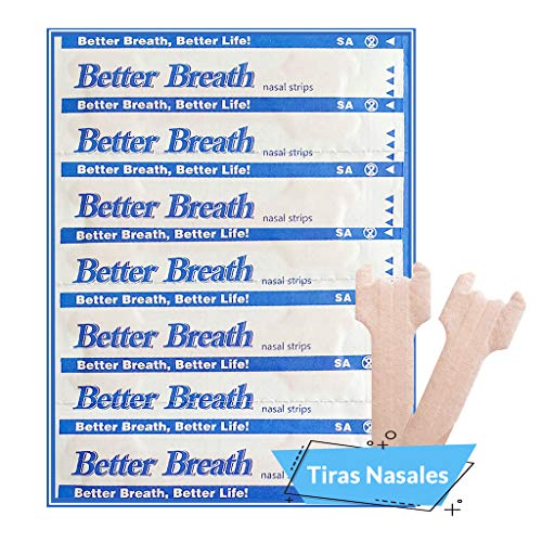 Tiras Nasales Antironquidos 50 Tiritas Breathe Right Tiras Nariz remedios para no roncar - Contra Ronquidos y abrir Fosas Mejora la Calidad de Sueño - Nasal Strips