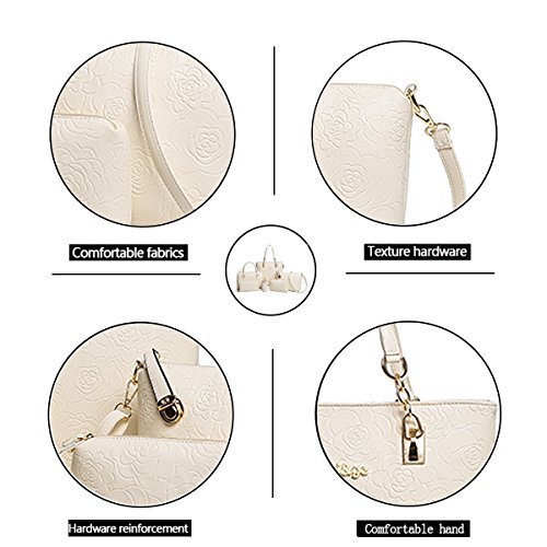 Tisdaini Bolsos de Mano Mujer Moda 6 Piezas Grande Bolsos Bandolera Bolsos Totes