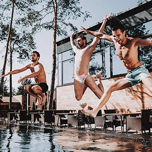 TIZORAX - Bañador sexy para hombre, con diseño de labios Multicolor multicolor XXXL