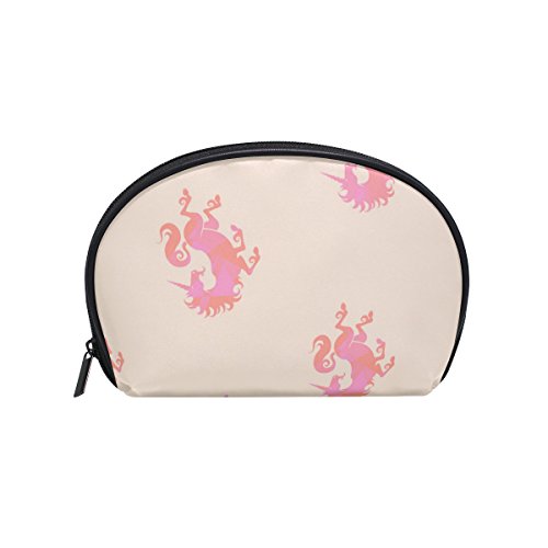 TIZORAX - Bolsa de maquillaje para mujer, diseño de unicornios, color rosa