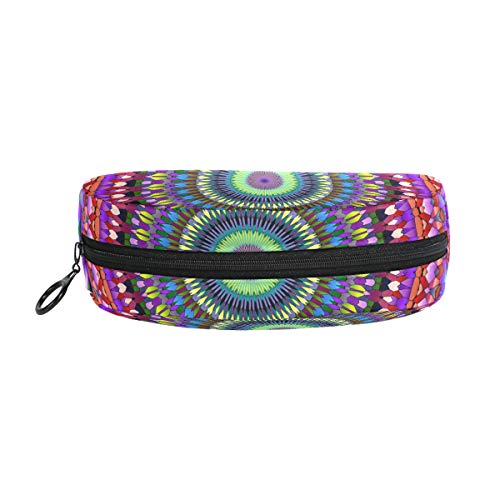 TIZORAX Hippie Mandala - Estuche para lápices de bohemio y papelería, bolsa para cosméticos para adolescentes, niñas, niños y niños