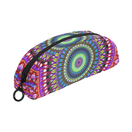 TIZORAX Hippie Mandala - Estuche para lápices de bohemio y papelería, bolsa para cosméticos para adolescentes, niñas, niños y niños