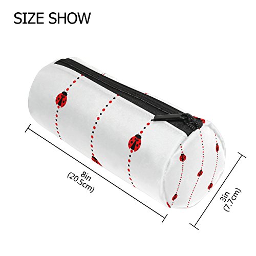 TIZORAX Ladybug Estuche Estuche Estuche Bolígrafo Bolso Bolso de Cremallera Organizador Maquillaje Costmético Bolso para Mujeres adolescentes niñas niños