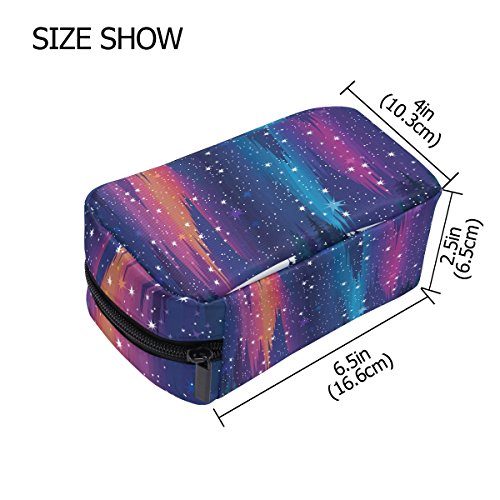TIZORAX Northern Lights and Winter Nature Práctica bolsa de maquillaje bolsa de viaje organizador de maquillaje
