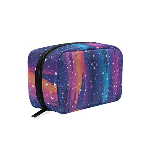 TIZORAX Northern Lights and Winter Nature Práctica bolsa de maquillaje bolsa de viaje organizador de maquillaje