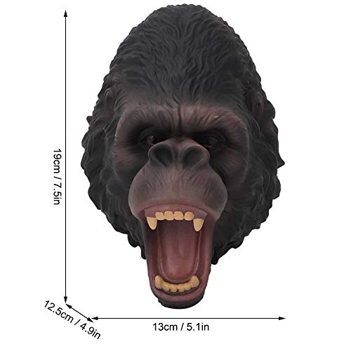 Tnfeeon Juguetes de Marionetas de Mano, Marionetas Juegos de rol Juguete de Goma Blanda Simulación Cabeza de plástico Animales Guantes Regalo para niños (Gorila)