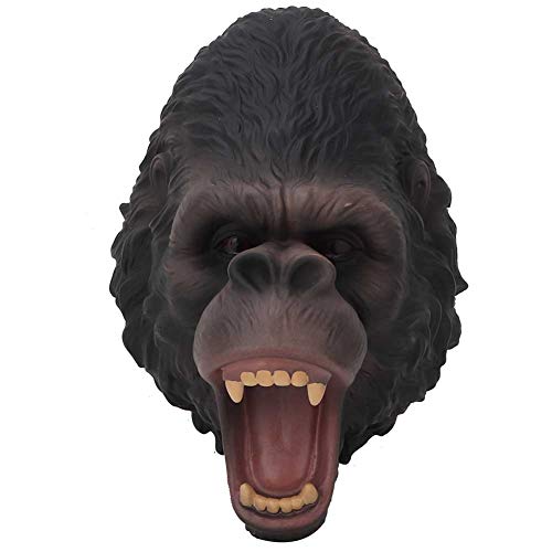 Tnfeeon Juguetes de Marionetas de Mano, Marionetas Juegos de rol Juguete de Goma Blanda Simulación Cabeza de plástico Animales Guantes Regalo para niños (Gorila)