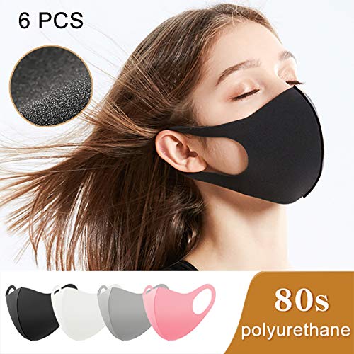 Toalla para Adultos de Color sólido, Reutilizable y Lavable de 6 Piezas para Hombres y Mujeres (Negro-6)