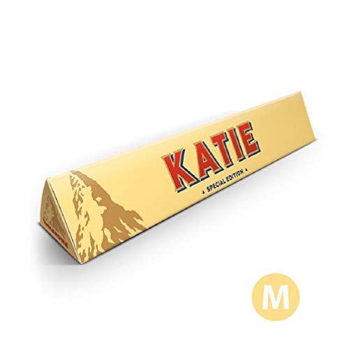 Toblerone personalizado con Nombre - Barra de Toblerone leche y chocolate, miel, almendras y turrón personalizado con Nombre o Texto (L - 360 gramos)