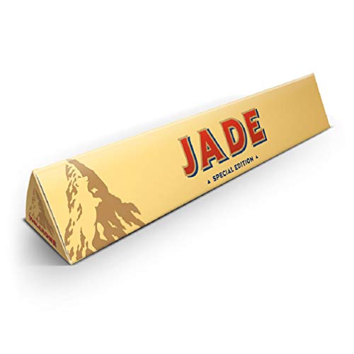 Toblerone personalizado con Nombre - Barra de Toblerone leche y chocolate, miel, almendras y turrón personalizado con Nombre o Texto (L - 360 gramos)