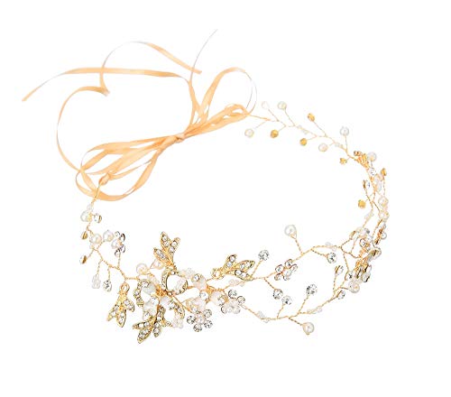 Tocado San Valentín belleza elegante accesorio de boda Yesmile ❤️ Accesorios para el cabello novia Joyería de la boda hecha a mano Nupcial perla peine Cabeza decoracion