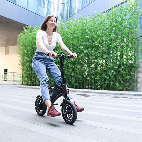 TOEU Ebike 36V Bicicleta Electrica Plegable 12", Black Matte, Bici Electrica Urbana Ligera para Adulto