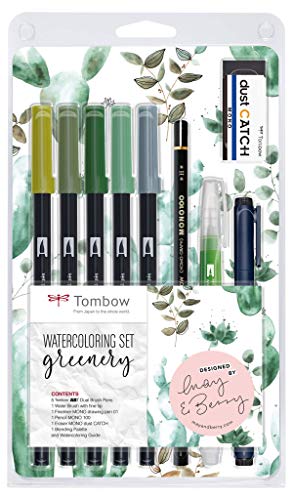 Tombow WCS-GR Greenery WCS-FL - Set de coloración acuática