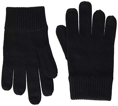 Tommy Hilfiger Basic Knitted Gloves Guantes, Negro (BLACK BDS), Large (Talla del fabricante: L-XL) para Hombre