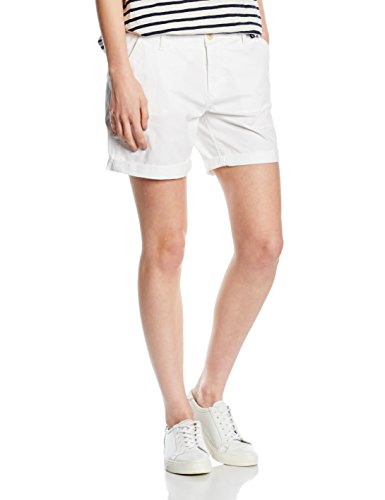 Tommy Hilfiger City Medium Short HCST GD Shorts, Blanco, NI27 para Mujer