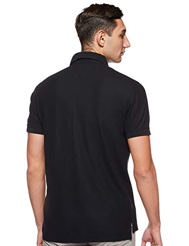 Tommy Hilfiger Core Hilfiger Regular Polo, Negro (Flag Black 060), Medium para Hombre