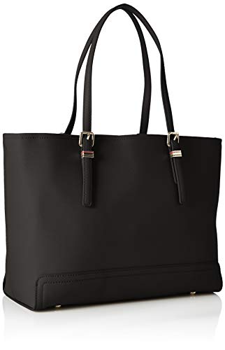 Tommy Hilfiger Honey Med Tote, Bolso totes para Mujer, Negro (Black), 40 x 28.8 x 14.8 cm (L x W x H)