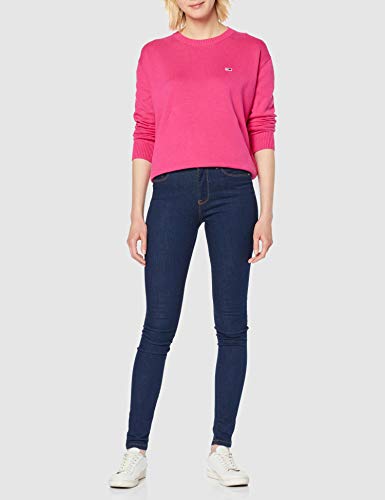 Tommy Hilfiger Jersey Tommy Classics Sudadera Clásica de Algodón Orgánico Cómoda y Elegante, Morado (Fuchsia Purple), XS para Mujer