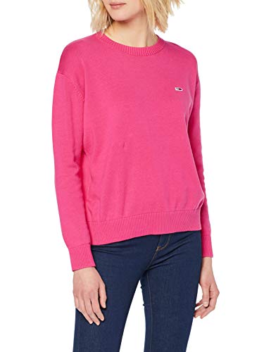 Tommy Hilfiger Jersey Tommy Classics Sudadera Clásica de Algodón Orgánico Cómoda y Elegante, Morado (Fuchsia Purple), XS para Mujer