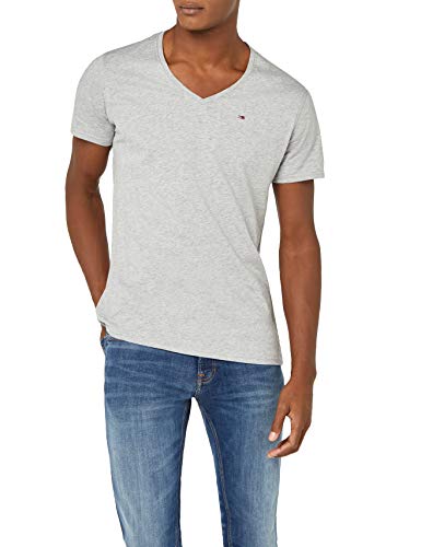 Tommy Hilfiger Original Jersey Camiseta, Gris (Lt Grey Htr 038), X-Large para Hombre