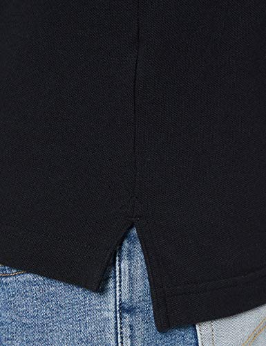 Tommy Hilfiger Piqué P Camiseta Polo con Cierre de 3 Botones, Negro (Tommy Black), M para Hombre