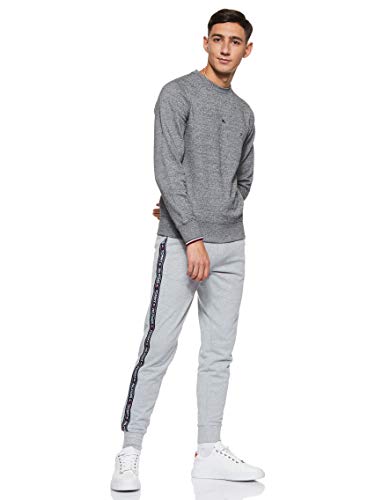 Tommy Hilfiger Repeat Logo Tape Joggers Pantalones Deportivos, Gris (Grey Heather), X-Large para Hombre