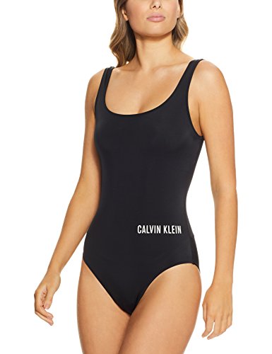 Tommy Hilfiger Square Scoop One Piece-rp Traje de baño de una Pieza, Negro (Pvh Black 001), 38 (Talla del Fabricante: 36 S) para Mujer