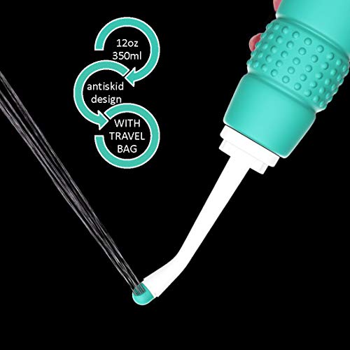 TONELIFE Peri Botella para el cuidado relajante posparto y recuperación perineal, después del nacimiento, tratamiento de hemorroides, bidé portátil de 350 ml/12 oz Portable Bidet-Peri Bottle