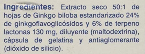 Tongil - Complemento alimenticio a base de extracto de hojas de Gingko biloba, 6500 mg 40 Caps.