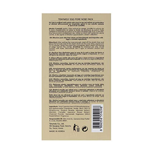 TONYMOLY - Tiritas para la nariz contra los puntos negros, 1 paquete (7 unidades)