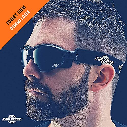 ToolFreak Spoggles Gafas de Seguridad de Trabajo y Deporte, Cristales Antideslumbrantes Tintados Ahumados sin Distorsión