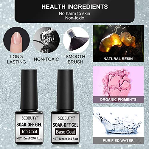 Top Coat,Base y Top Coat Semipermanente,Top Coat and Base Coat,Top Coat y Base Coat,No Wipe Soak Off UV LED Top y Base Coat Manicura Arte,3pcs Kit de Esmaltes de Uñas