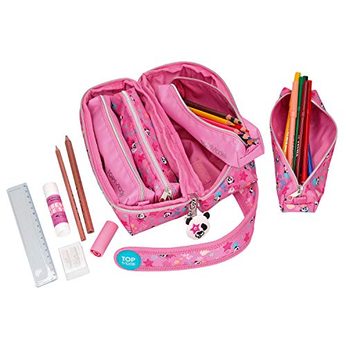 Top Model-10777 Estuche 4 En 1 Lleno, Color Rosa, Talla Única (10777)