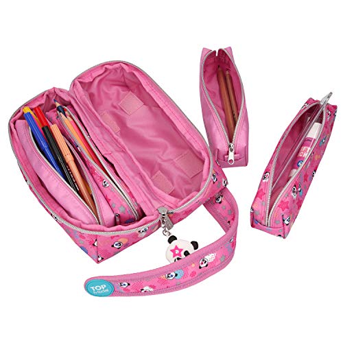 Top Model-10777 Estuche 4 En 1 Lleno, Color Rosa, Talla Única (10777)