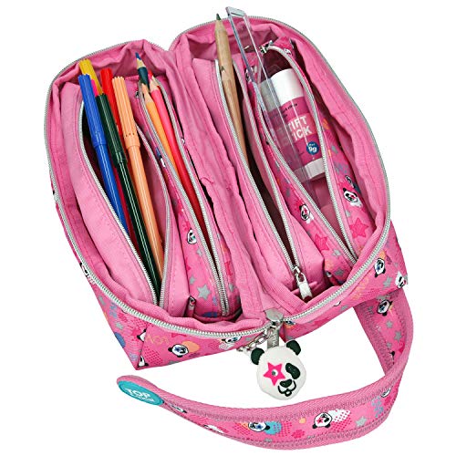 Top Model-10777 Estuche 4 En 1 Lleno, Color Rosa, Talla Única (10777)