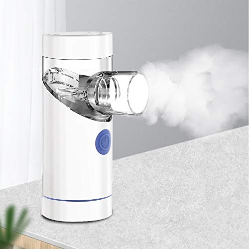 TOPERSUN Nebulizador Eléctrico Inhalador Portatil Ruido Bajo USB Recargable con Boquilla y 2 Máscaras para Adultos y Niños